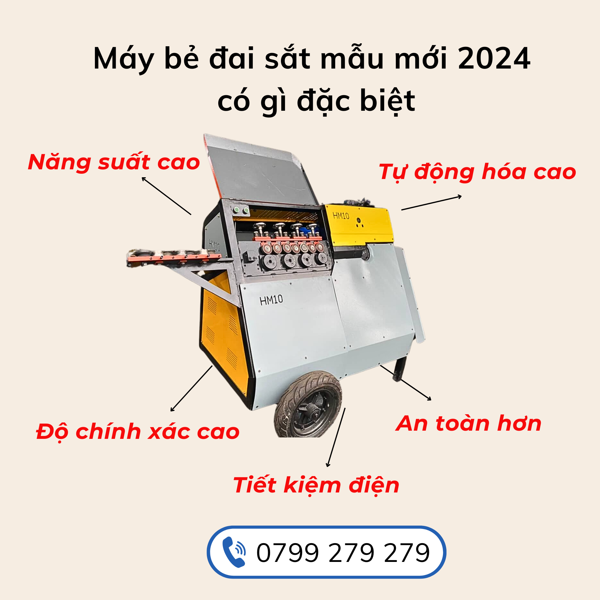 5 Điểm Nổi Bật Của Máy Bẻ Đai Sắt Xây Dựng Mẫu Mới 2024